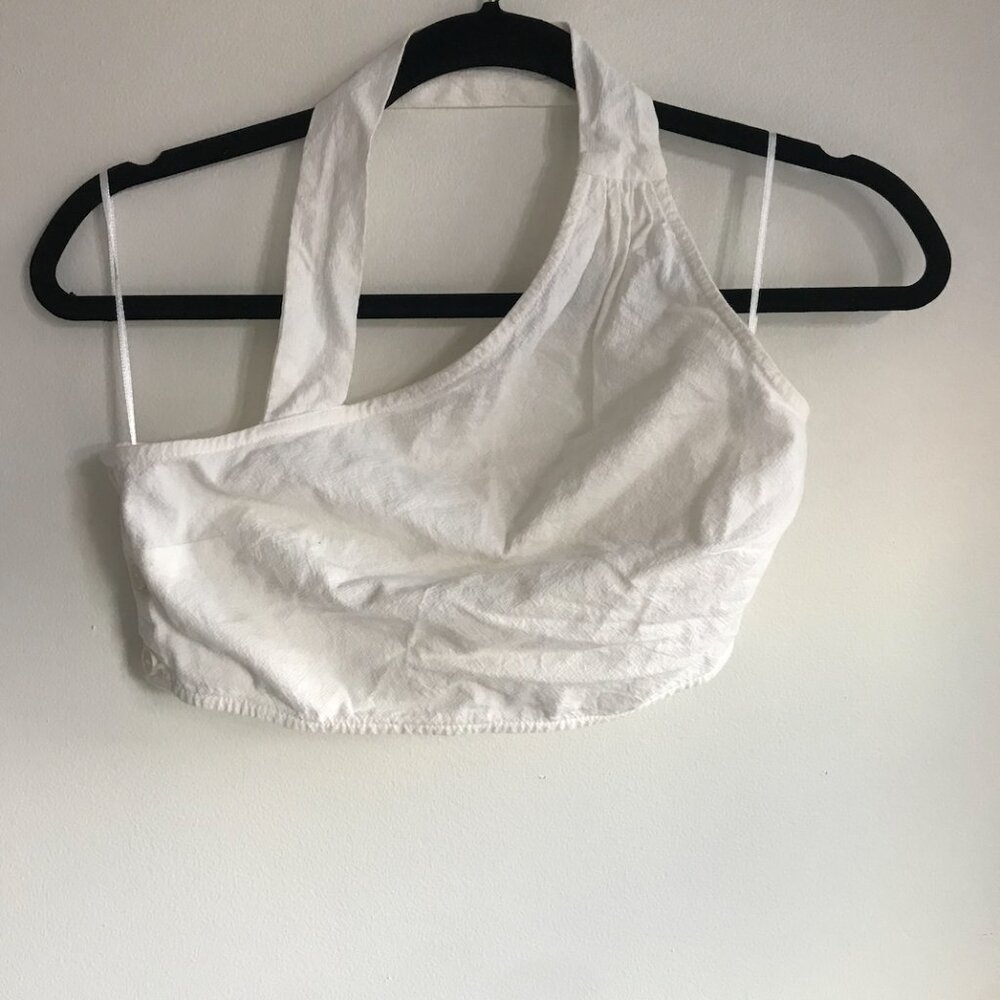 White Cropped Tank
